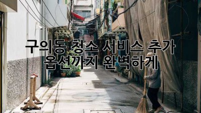 구의동 청소 서비스: 추가 옵션까지 완벽하게!